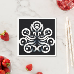 Minimal Zen Sacred Geometric Mandala Abstract Napkin
