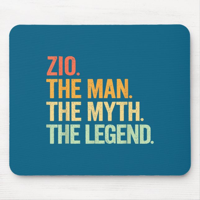 Minimal Zio Man Myth Legend Retro Mouse Mat (Front)