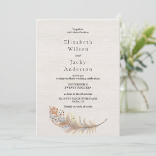 Minimalis All in one modern simple Wedding Invitation