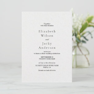 Minimalis All in one modern simple Wedding Invitation