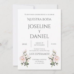 Minimalis Wedding Invitation in Spanish