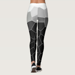 Minimalism Abstract Art Grey White Cells Leggings