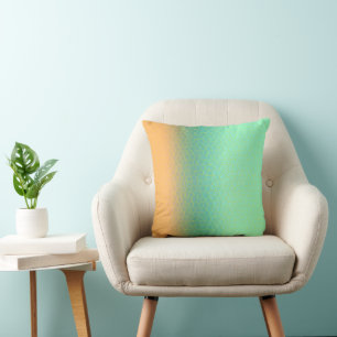 Minimalism Abstract Art Pale Turquoise Green Beige Cushion