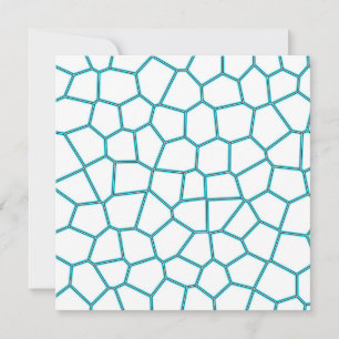 Minimalism Abstract Art Pale Turquoise White Cells Card