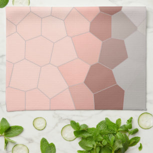 Minimalism Abstract Art Pastel Grey Cells Tea Towel