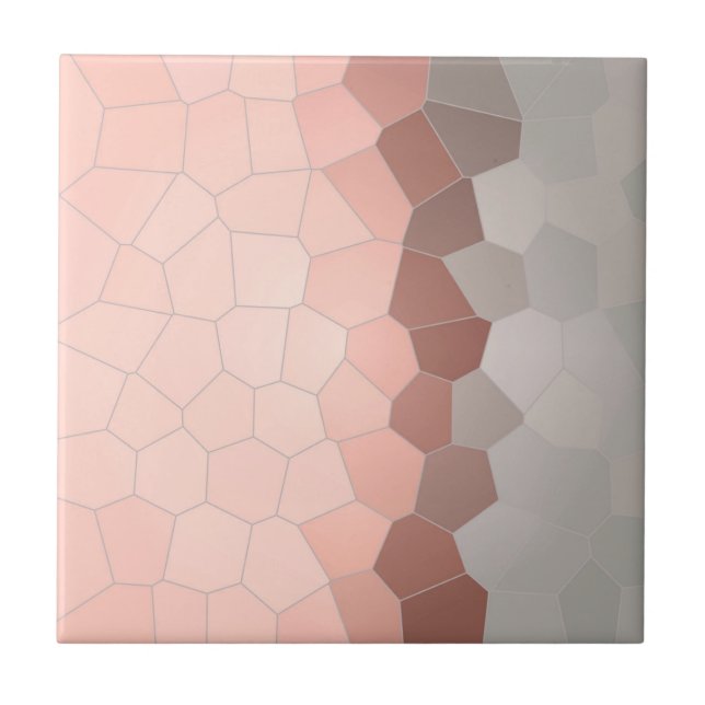 Minimalism Abstract Art Pastel Grey Cells Tile (Front)