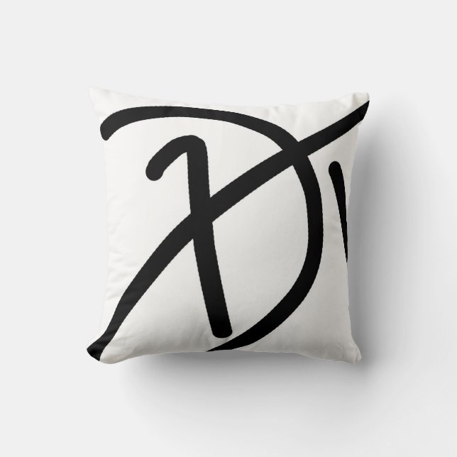 Minimalism Abstract Art Pattern Black White Cushion (Front)
