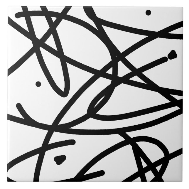 Minimalism Abstract Art Pattern Tile (Front)