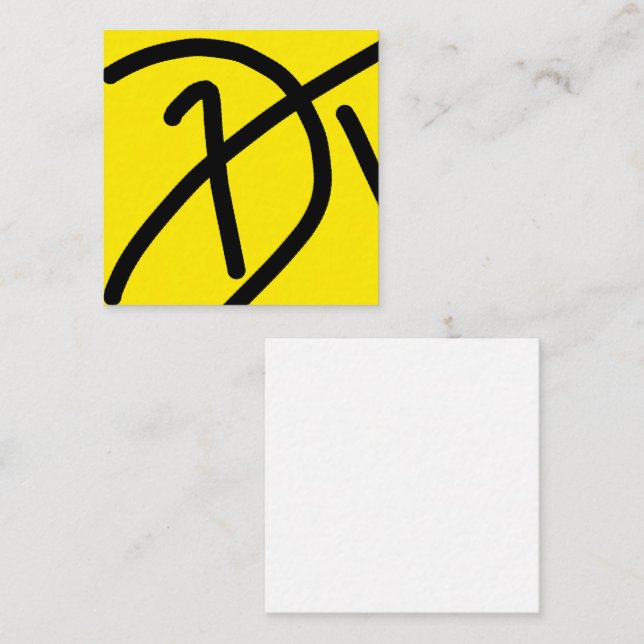 Minimalism Abstract Art Pattern Yellow Black Enclosure Card (Front/Back)