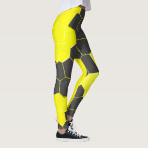 Minimalism Abstract Art Yellow Grey White Cells Leggings
