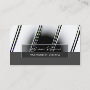 Minimalism abstract chrome surface grey rectangle business card