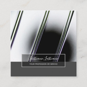 Minimalism abstract chrome surface grey rectangle  square business card