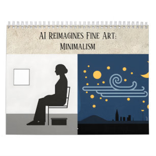 Minimalism AI Art Aesthetic - Fine Art Remixed Calendar