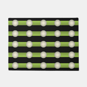 Minimalism Avant-Garde Lime Green and Indigo - Doormat