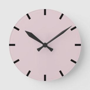 Minimalism Black  Home  Urban Pink Pastel Round Clock