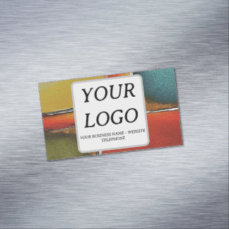 Minimalism Colour Blocking Business Promotional Magnetic Business Card