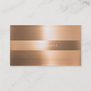 Minimalism Golden Cupper Metallic Vip Business Card