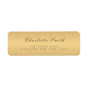 Minimalism Golden Foil Return Address Labels