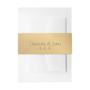 Minimalism Golden Foil Return Address Labels Invitation Belly Band