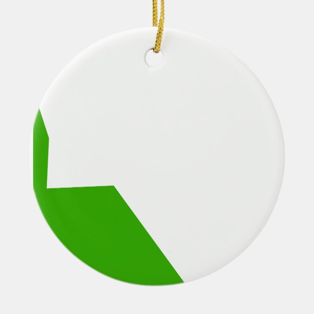 Minimalism Green White Ceramic Tree Decoration (Front)