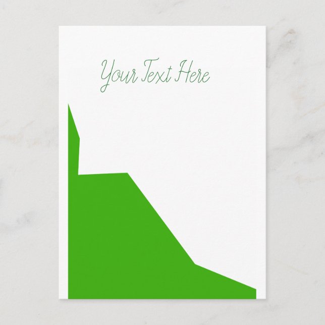 Minimalism Green White Postcard (Front)