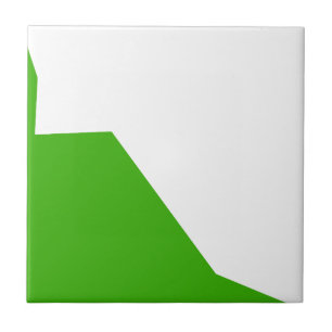 Minimalism Green White Tile