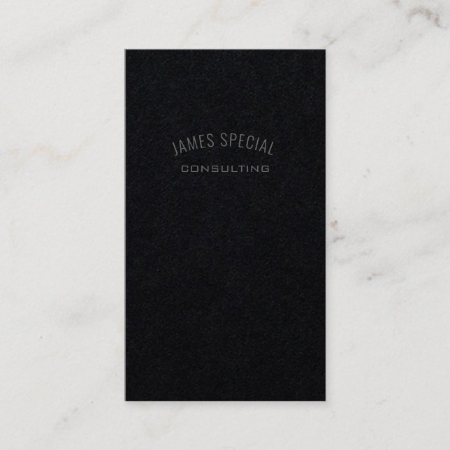Minimalism Grey Black Grey Professional Consulting Business Card (Front)