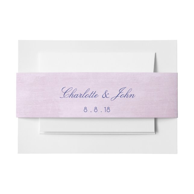 Minimalism Lila Purple Return Address Labels Invitation Belly Band (Front Example)