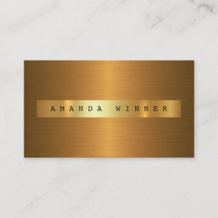 Minimalism Metallic Shiny Texture Vip Golden Glam Business Card