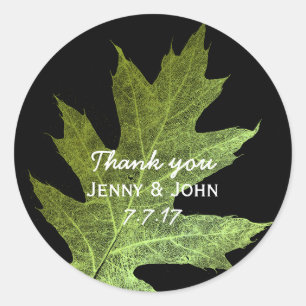 Minimalism Mint Gold Wedding Thank you Classic Round Sticker