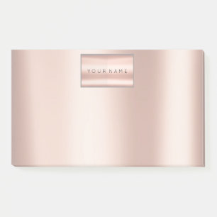 Minimalism Pearly Blush Pink Rose Gold Metallic Post-it Notes