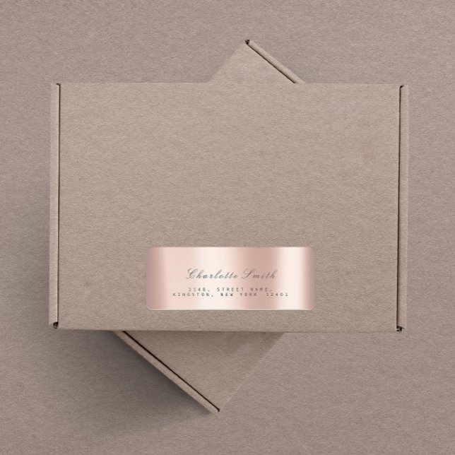 Minimalism Pink Rose Blush Return Address Labels (Creator Uploaded)
