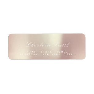 Minimalism Pink Rose Pearly  Return Address Labels