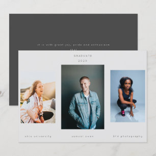 Minimalism Portrait Three Ultimate College Grey Announcement