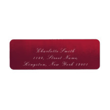 Minimalism Red Burgundy White RSVP Elegant
