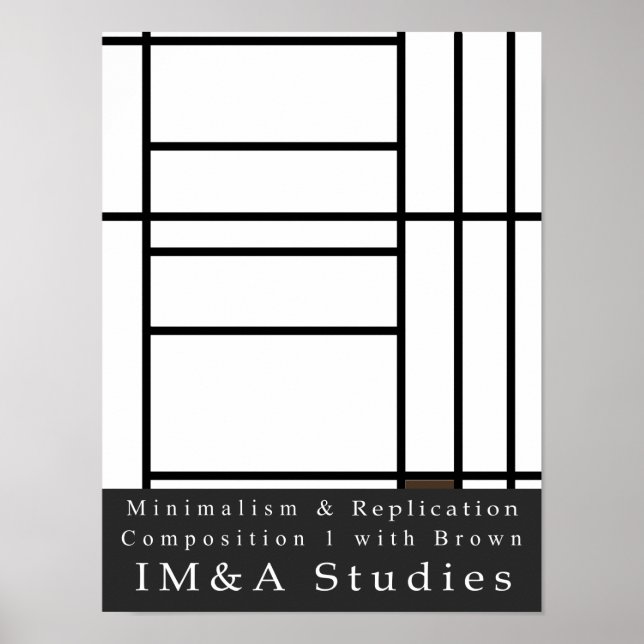 Minimalism Replication 2 Composition 1 with Brown Poster (Front)