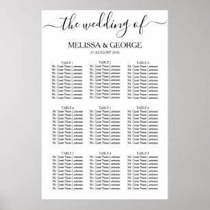 Minimalism Seating Chats the wedding of... Poster