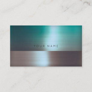 Minimalism Silver Aquatic Mint Metallic Vip Business Card