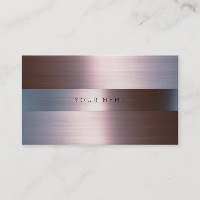 Minimalism Silver Burgunde Metallic Gray Vip Business Card (Front)
