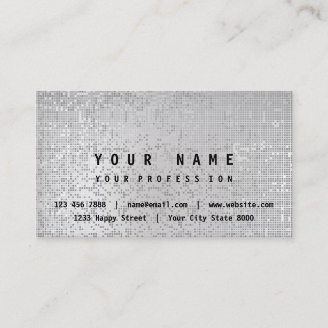 Minimalism Silver Grey Vip Consulting Finances Business Card (Front)