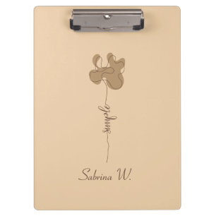 Minimalism Simple Flower Clipboard