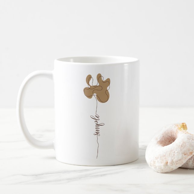 Minimalism Simple Flower Mug (With Donut)