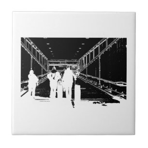Minimalism Sketch Drawing Airport Travel Tile