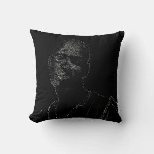 Minimalism Sketch Drawing Man Face Head Cushion