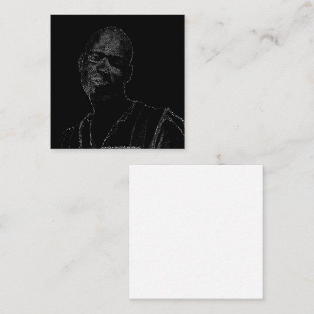 Minimalism Sketch Drawing Man Face Head Enclosure Card (Front/Back)