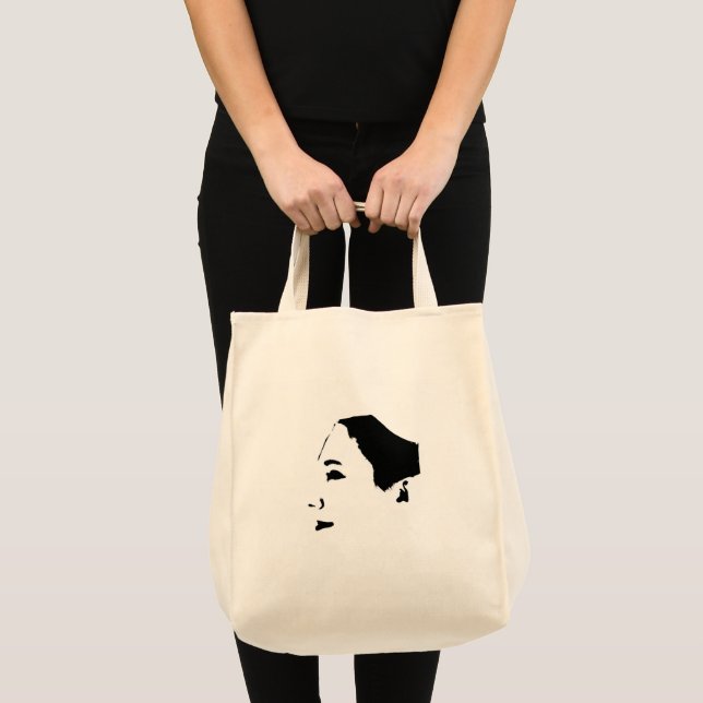 Minimalism Sketch Drawing Woman Lady Girl Tote Bag (Front (Product))