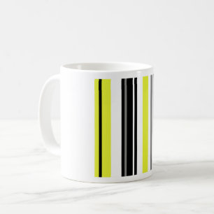 Minimalism Yellow Black Stripes Coffee Mug