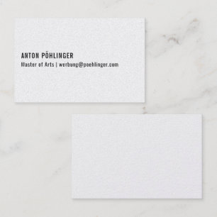 Minimalismus in schwarz weiß visitenkarte business card