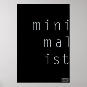 MiniMalIst 001 - Custom Background Colour Poster