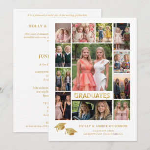 Minimalist 16 Photos Time Life Graduate Invitation